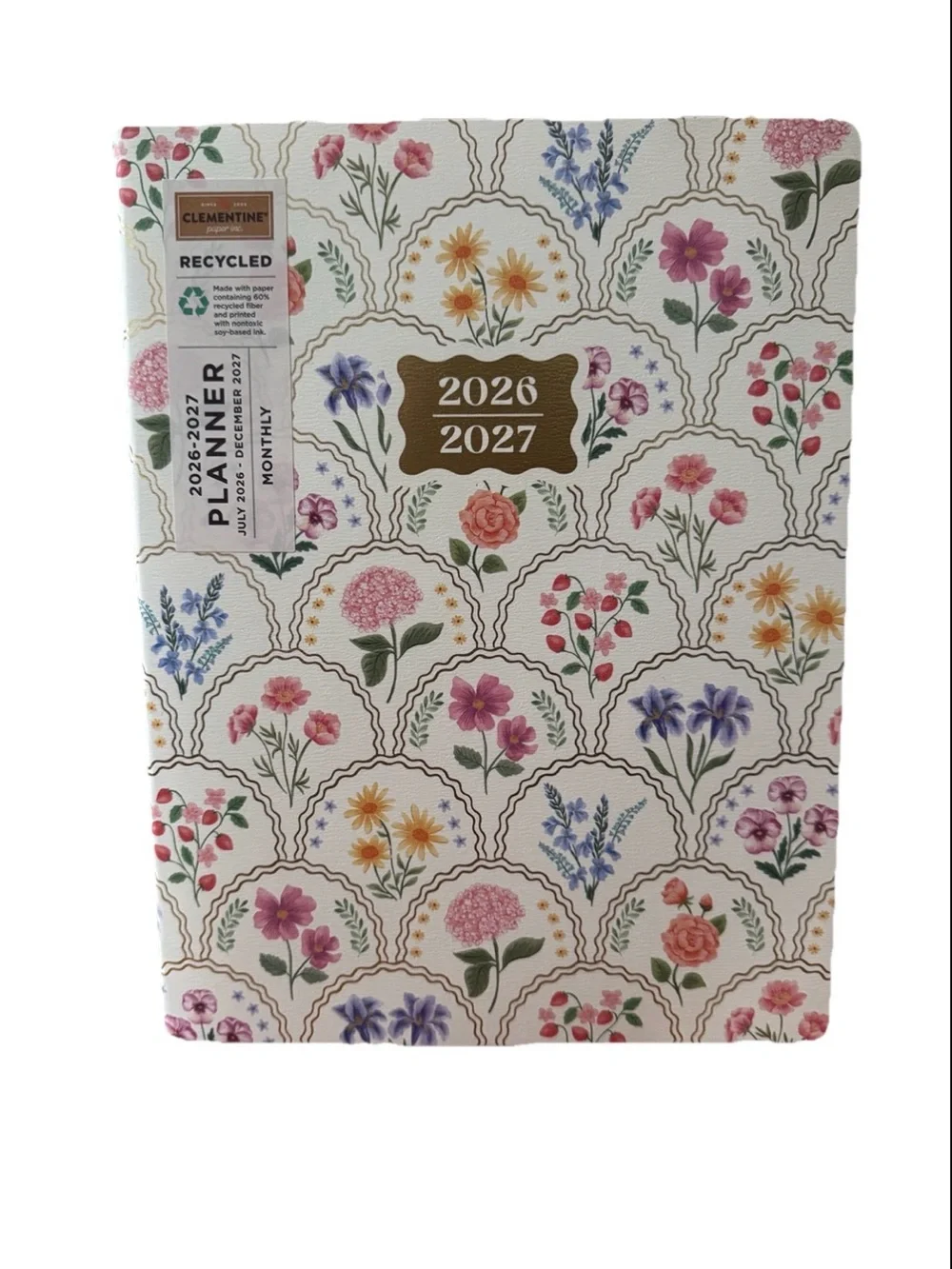 Clementine Paper inc. 17-month Large Size Planner 11x9” Pink Floral 2026-2027